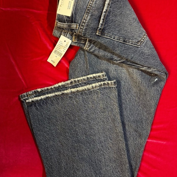 - PacSun Medium to Dark Wash Distressed Flare Jeans - Picture 2 of 3